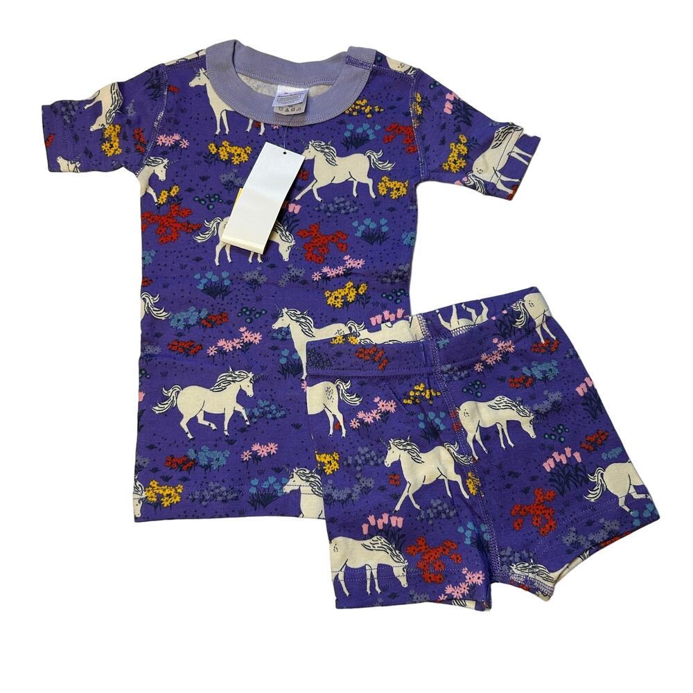 NWT Hanna Andersson Unicorn Short John Pajamas 90